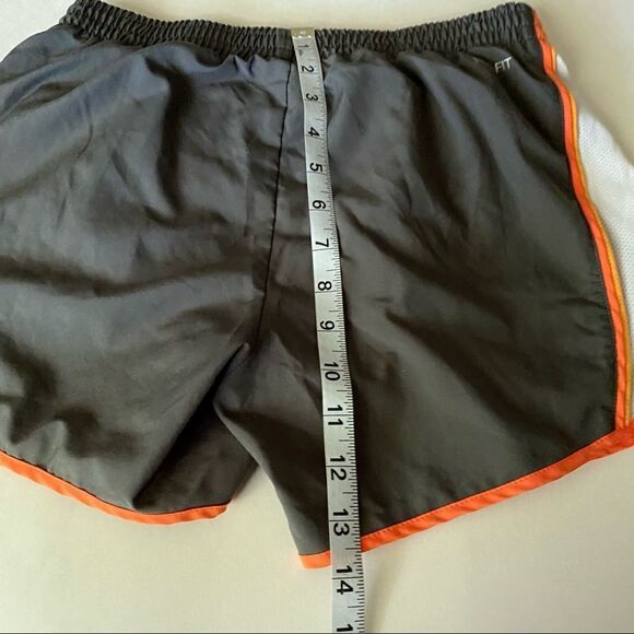 Nike Dri-Fit tempo Running swim Shorts gray orange trim -S - Picture 5 of 7